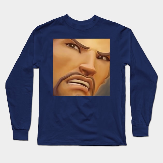 Disgusted Hanzo Long Sleeve T-Shirt by thedelkartist